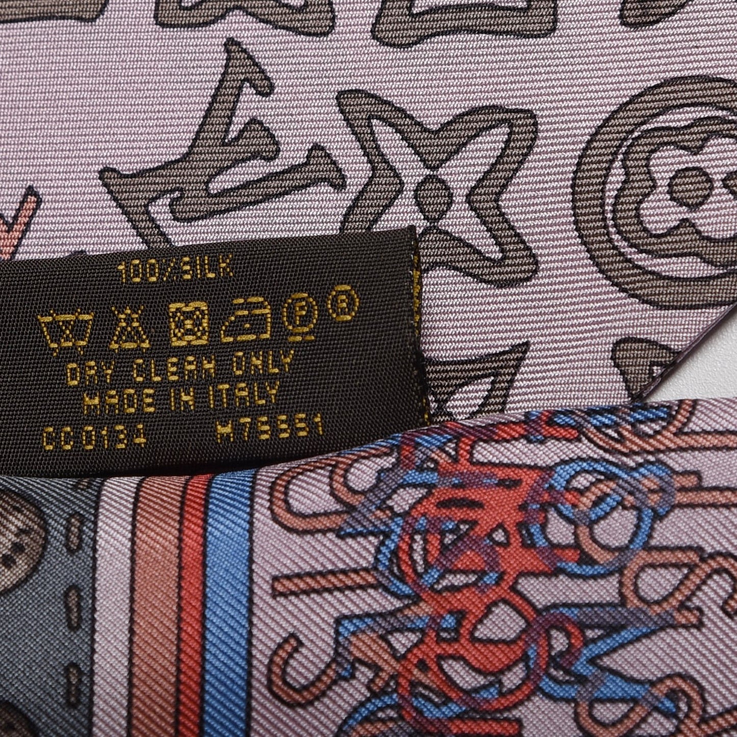 Silk Monogram Map Bandeau Rose Poudre