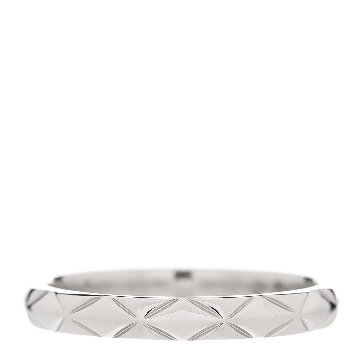 Chanel Platinum Small Matelasse Ring 49 5 1 of 6