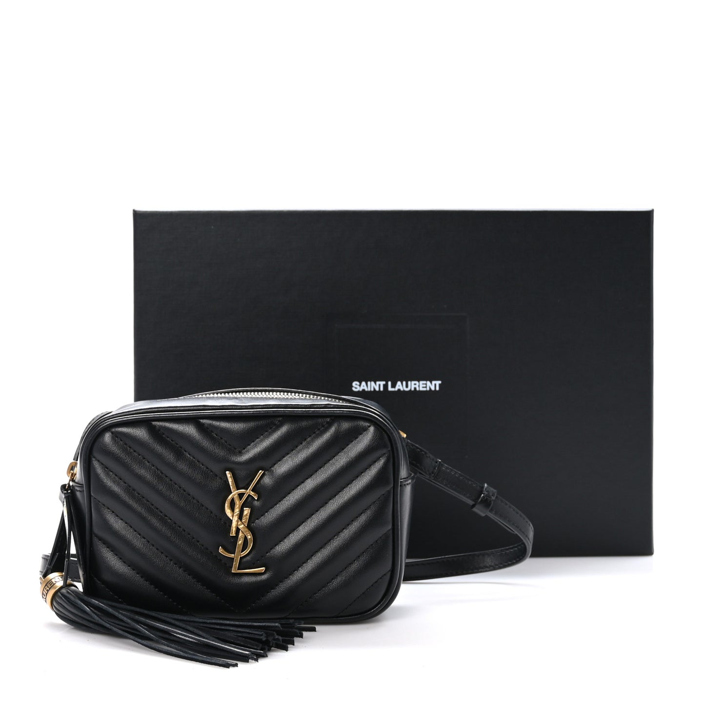 Calfskin Matelasse Monogram Lou Belt Bag Black
