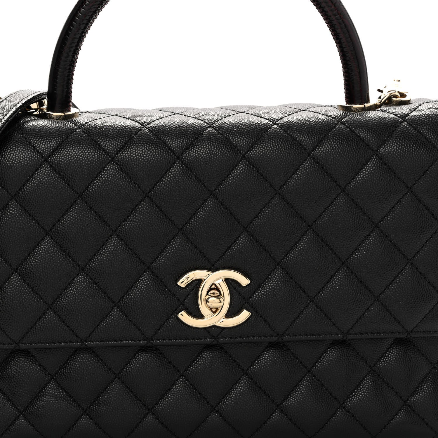 Chanel Caviar Quilted Small Coco Handle Flap Black 7 of 9