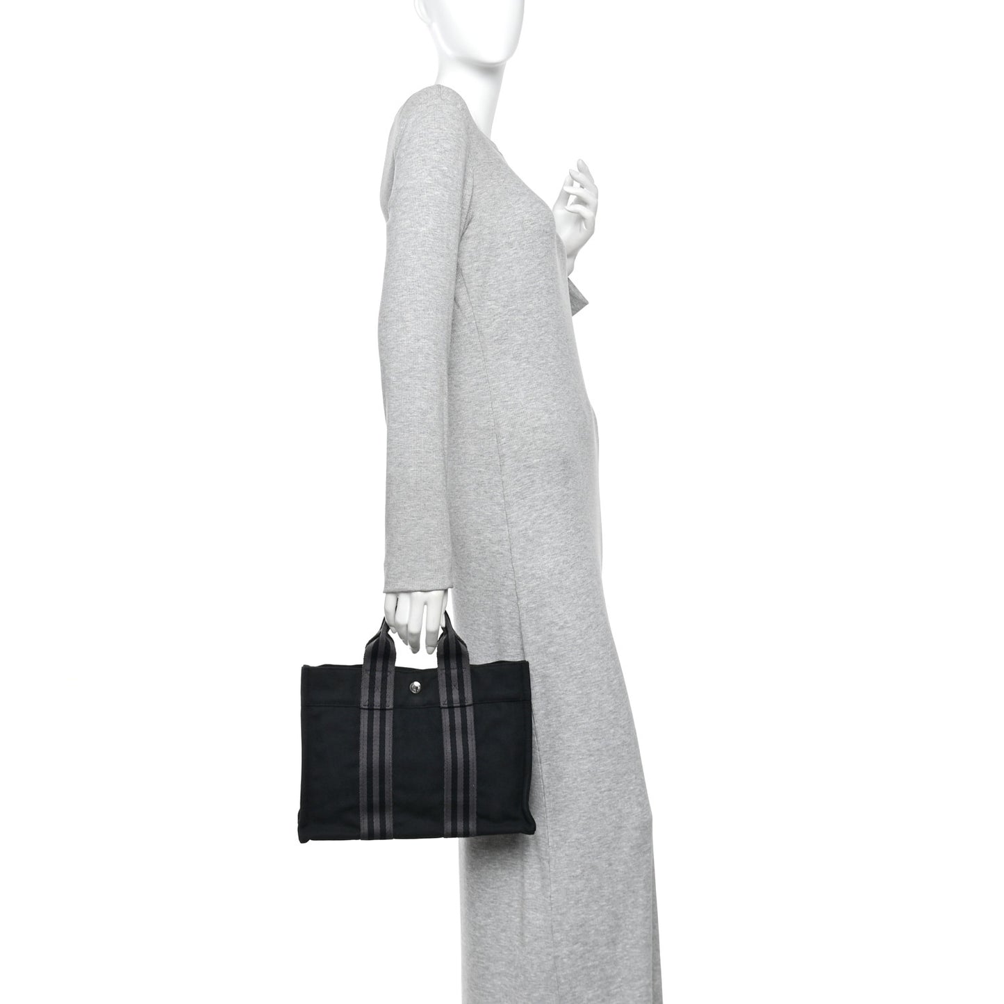 Canvas Herline PM Tote Black