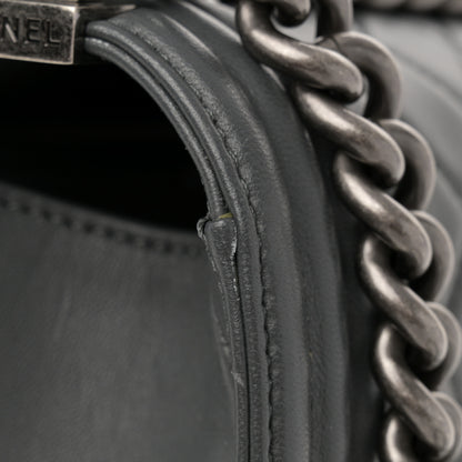 Chanel Lambskin Quilted New Medium Boy Flap Grey 12 of 13
