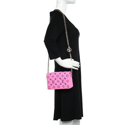 Louis Vuitton Lambskin Embossed Monogram Vuittamins Pochette Coussin Rose Violet 2 of 11