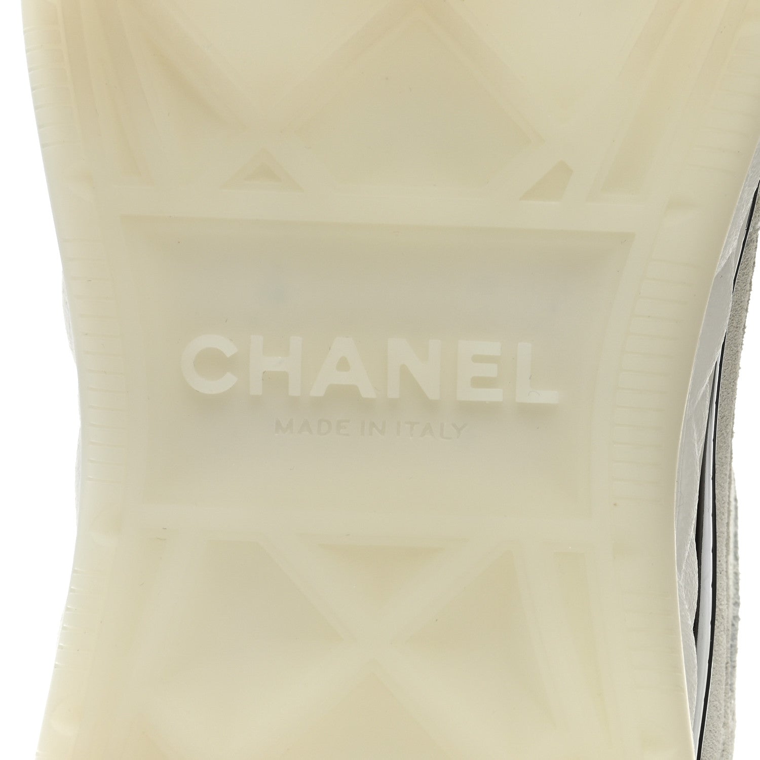 Chanel Suede Calfskin Nylon Grosgrain CC Sneakers 37.5 White 6 of 9