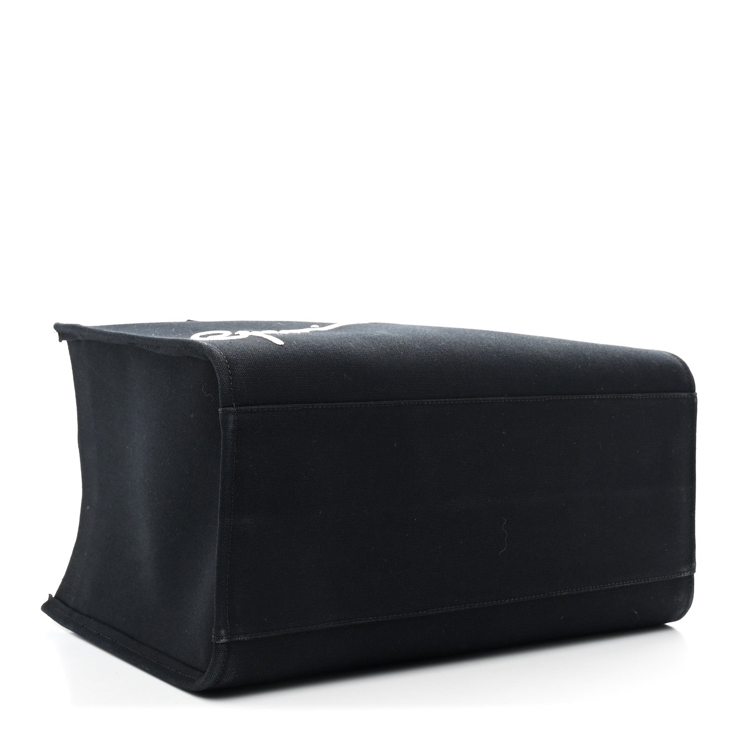 Versace Canvas Suppler Calfskin Cabas GV Signature Tote Black 4 of 9