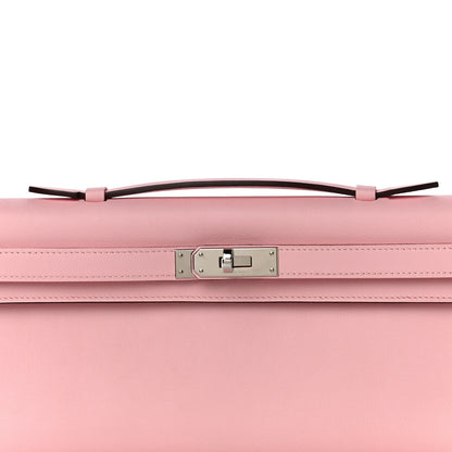 Hermes Swift Kelly Cut Clutch Pochette Rose Sakura 7 of 9