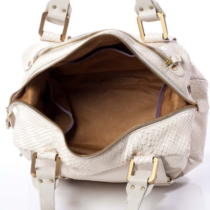 Jimmy Choo Python Suede Mahdi White 7 of 9