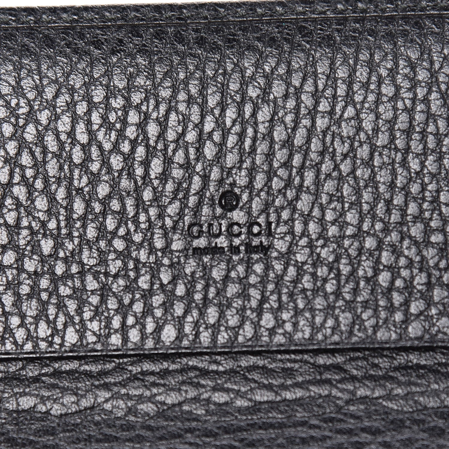 Gucci Pebbled Calfskin GG Marmont Card Case Black 6 of 8