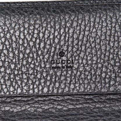 Gucci Pebbled Calfskin GG Marmont Card Case Black 6 of 8
