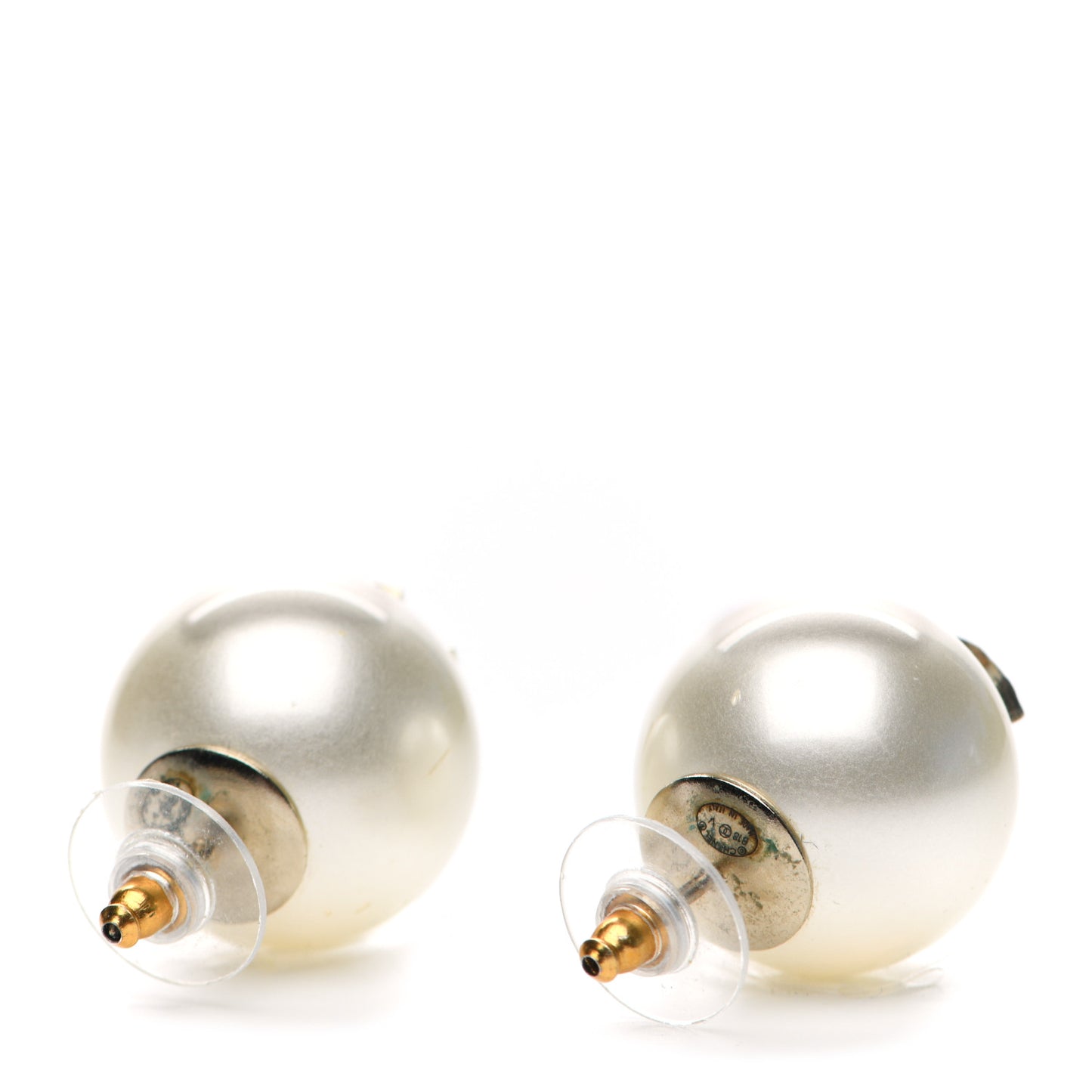 Pearl CC Large Earrings Gold
