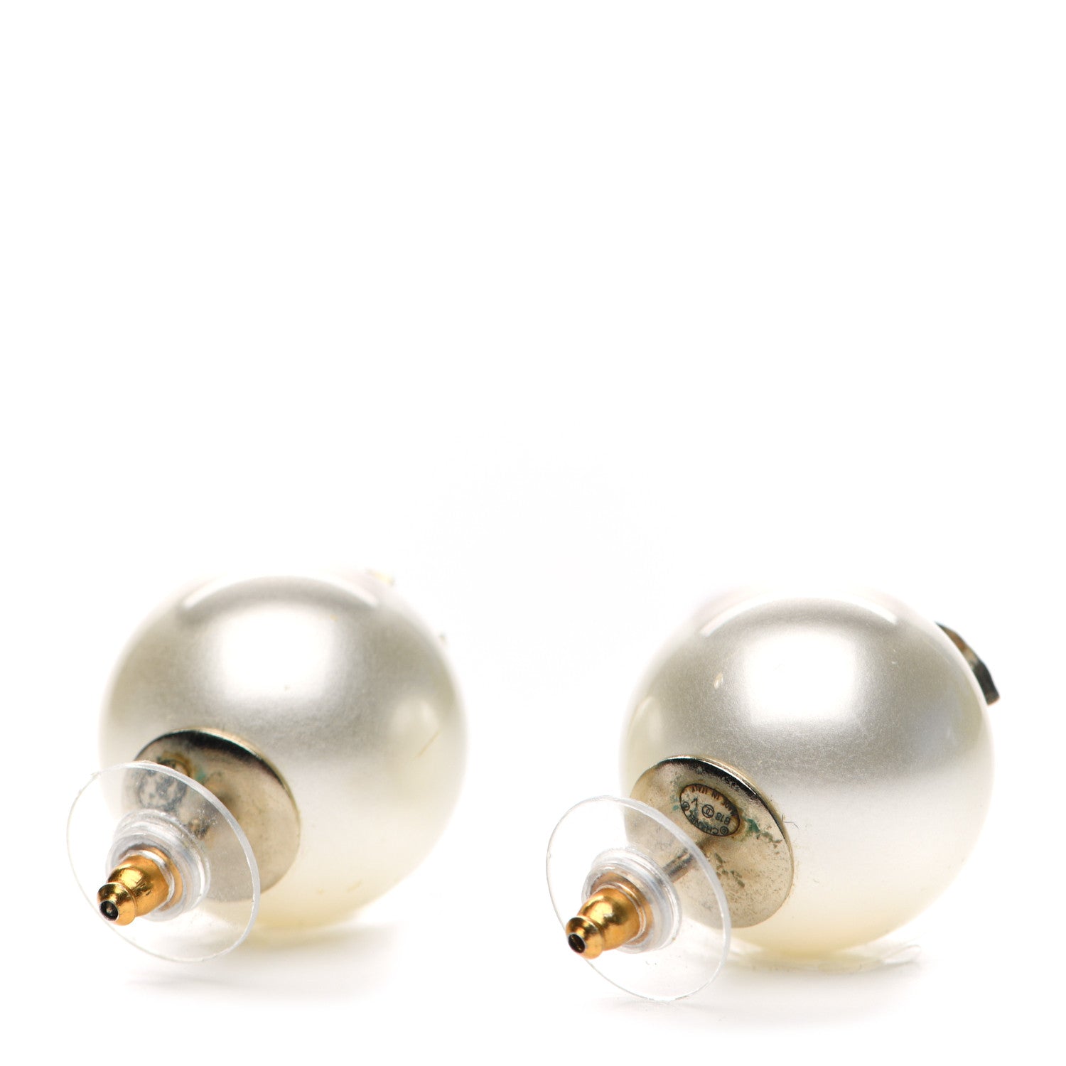 Chanel Pearl CC Large Earrings Gold 3 of 4