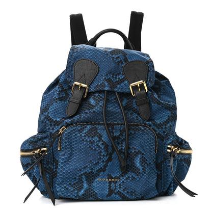 Burberry Nylon Python Print Medium Rucksack Backpack Blue 1 of 12