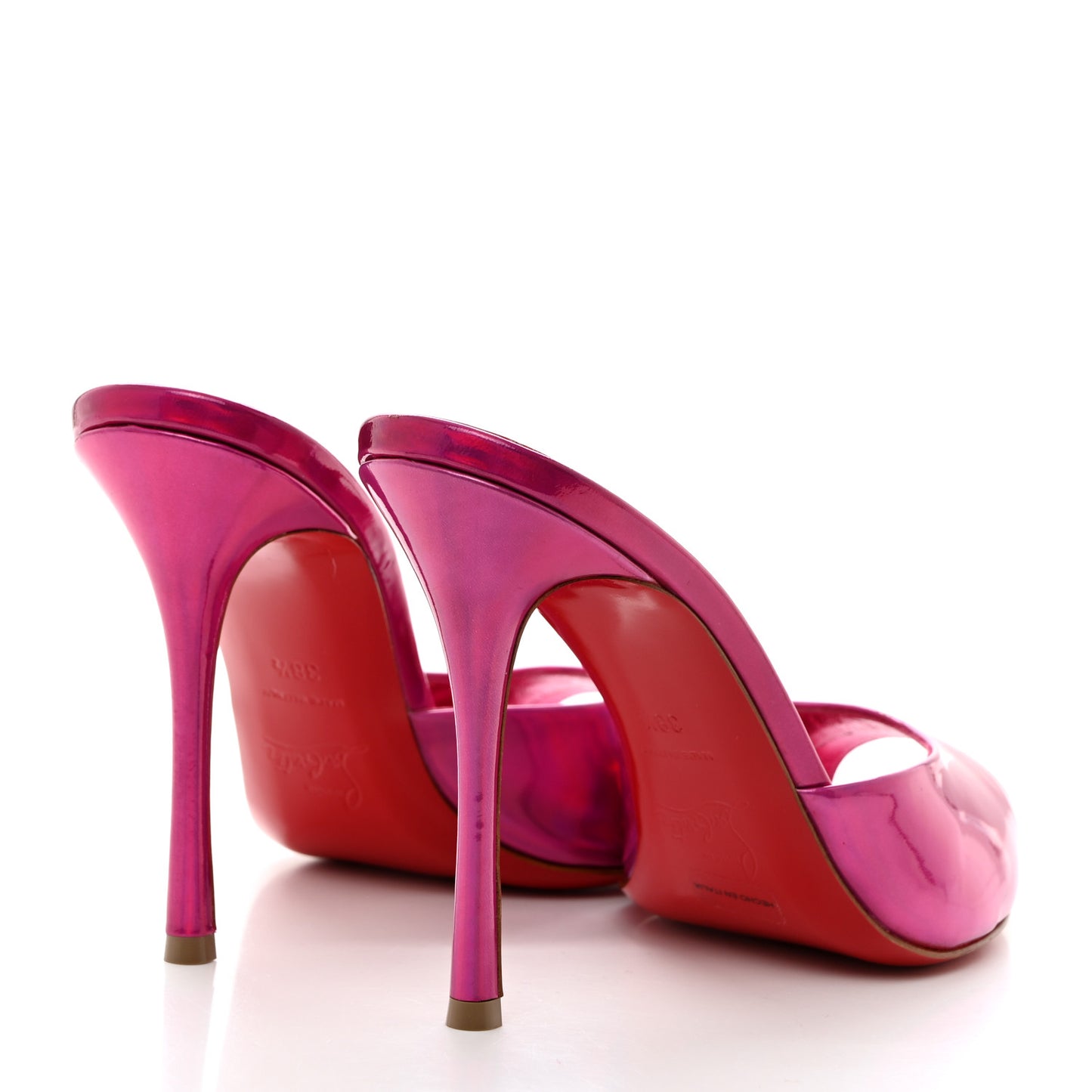 Patent Psychic Me Dolly 100 Sandals 38.5 Fuxia