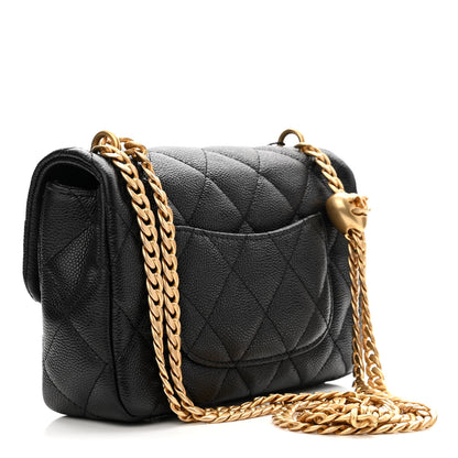 Chanel Caviar Quilted Mini Sweetheart Rectangular Flap Black 3 of 11