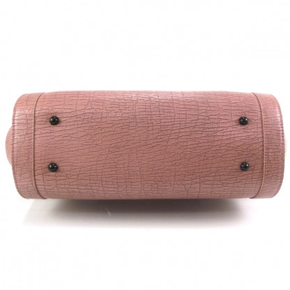 Gucci Leather Bamboo Bullet Satchel Rose 6 of 10
