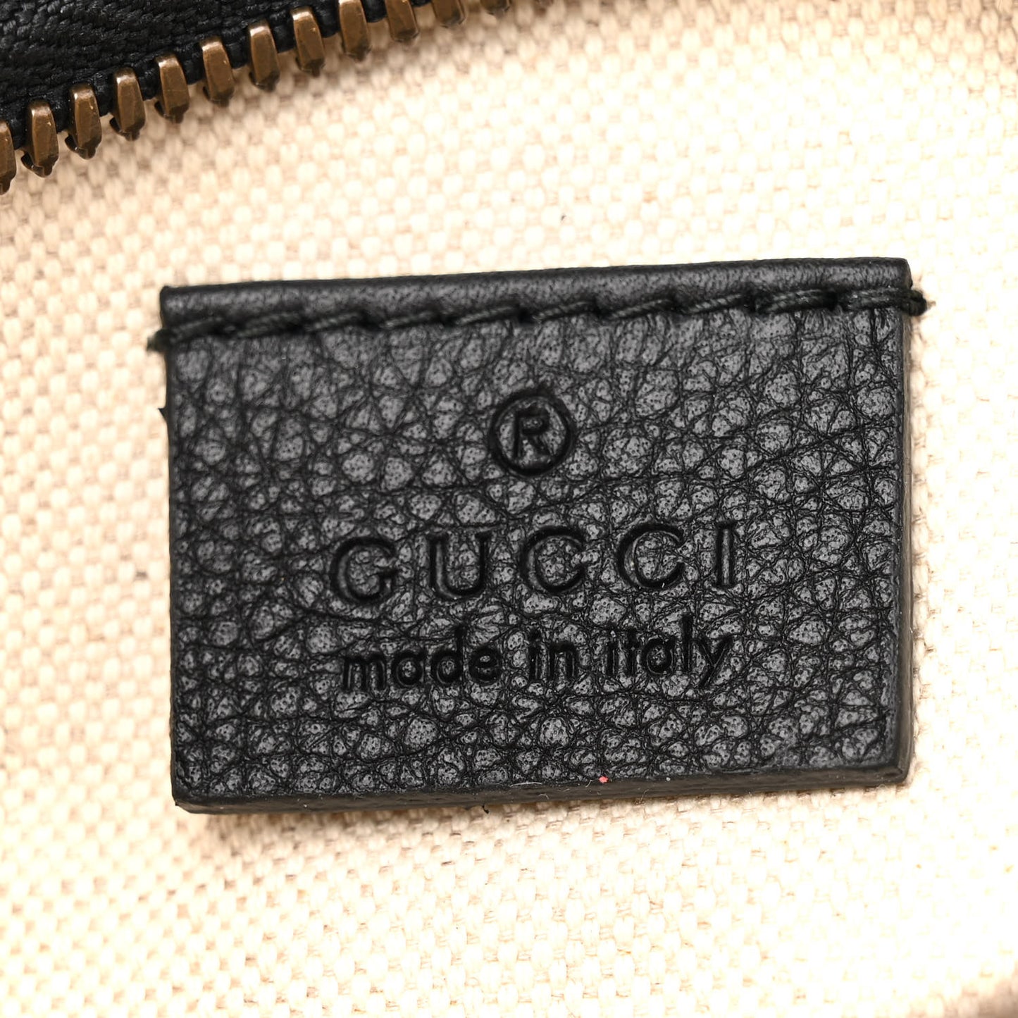 Grained Calfskin Small Logo Belt Bag Black