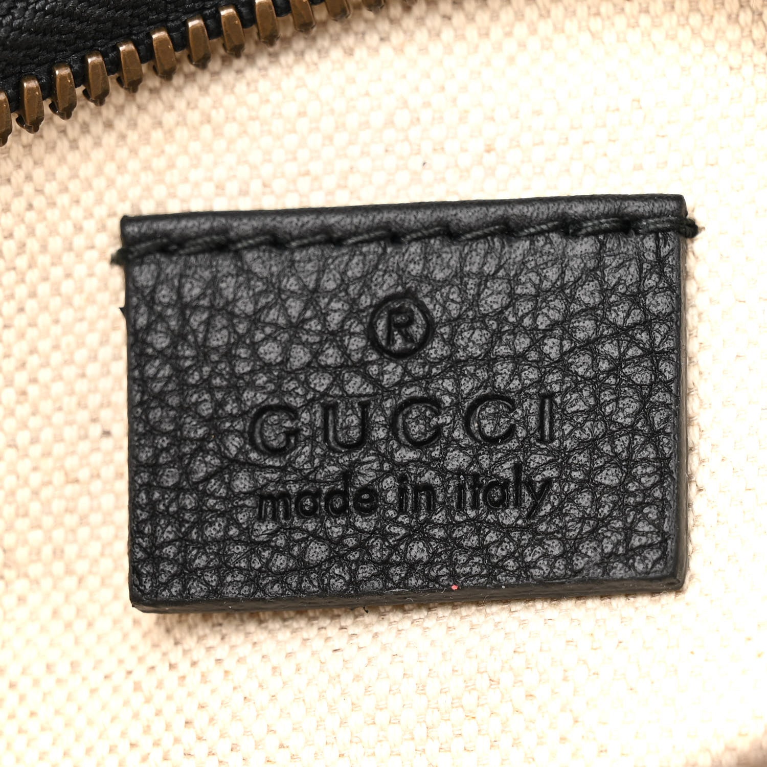 Gucci Grained Calfskin Small Logo Belt Bag Black 6 of 10
