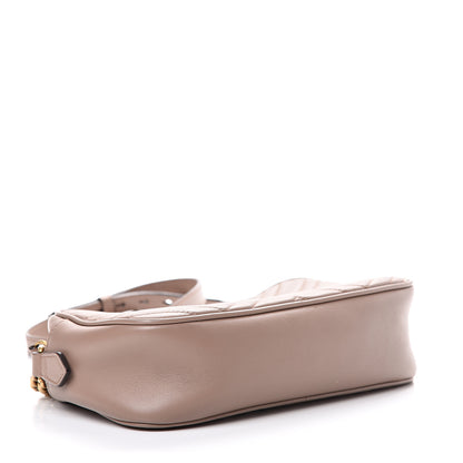 Gucci Calfskin Matelasse Small GG Marmont Chain Shoulder Bag Porcelain Rose 3 of 17