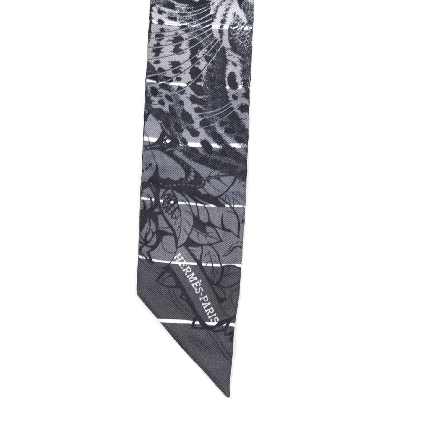 Silk Jungle Love Rainbow Twilly Gris Black White