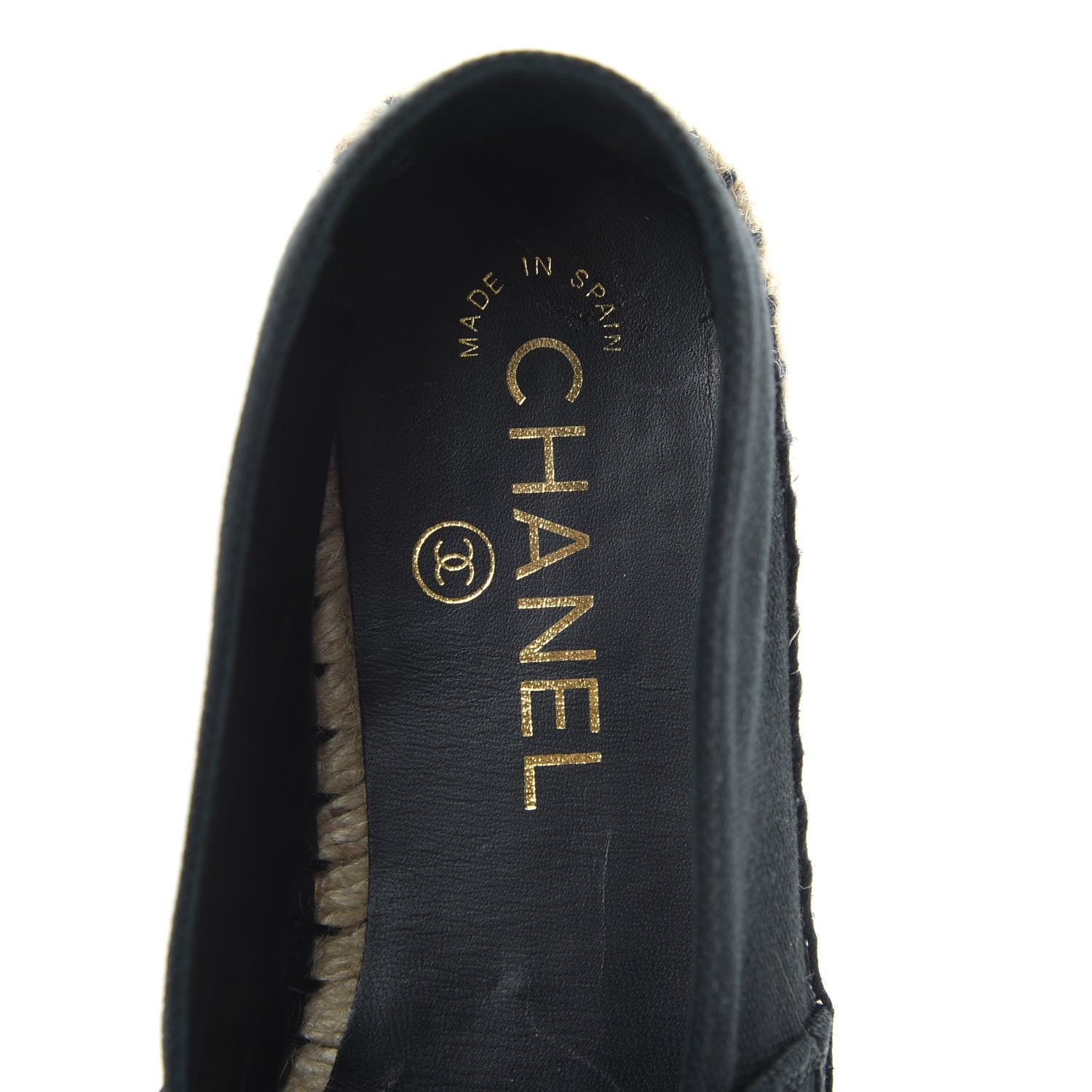 Chanel Canvas Quilted CC Espadrilles 37 Black 9 of 12