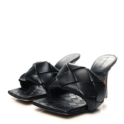 Bottega Veneta Nappa Maxi Intrecciato Lido Mule Sandals 39 Black 3 of 8