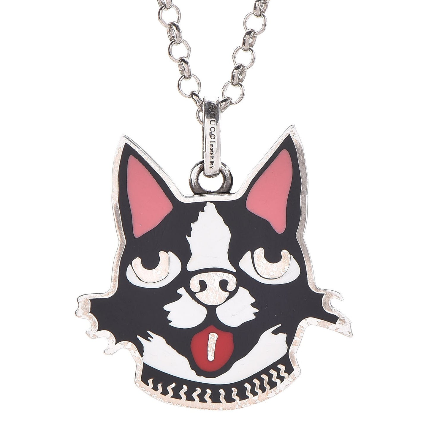 Sterling Silver Enamel Bosco Pendant Necklace