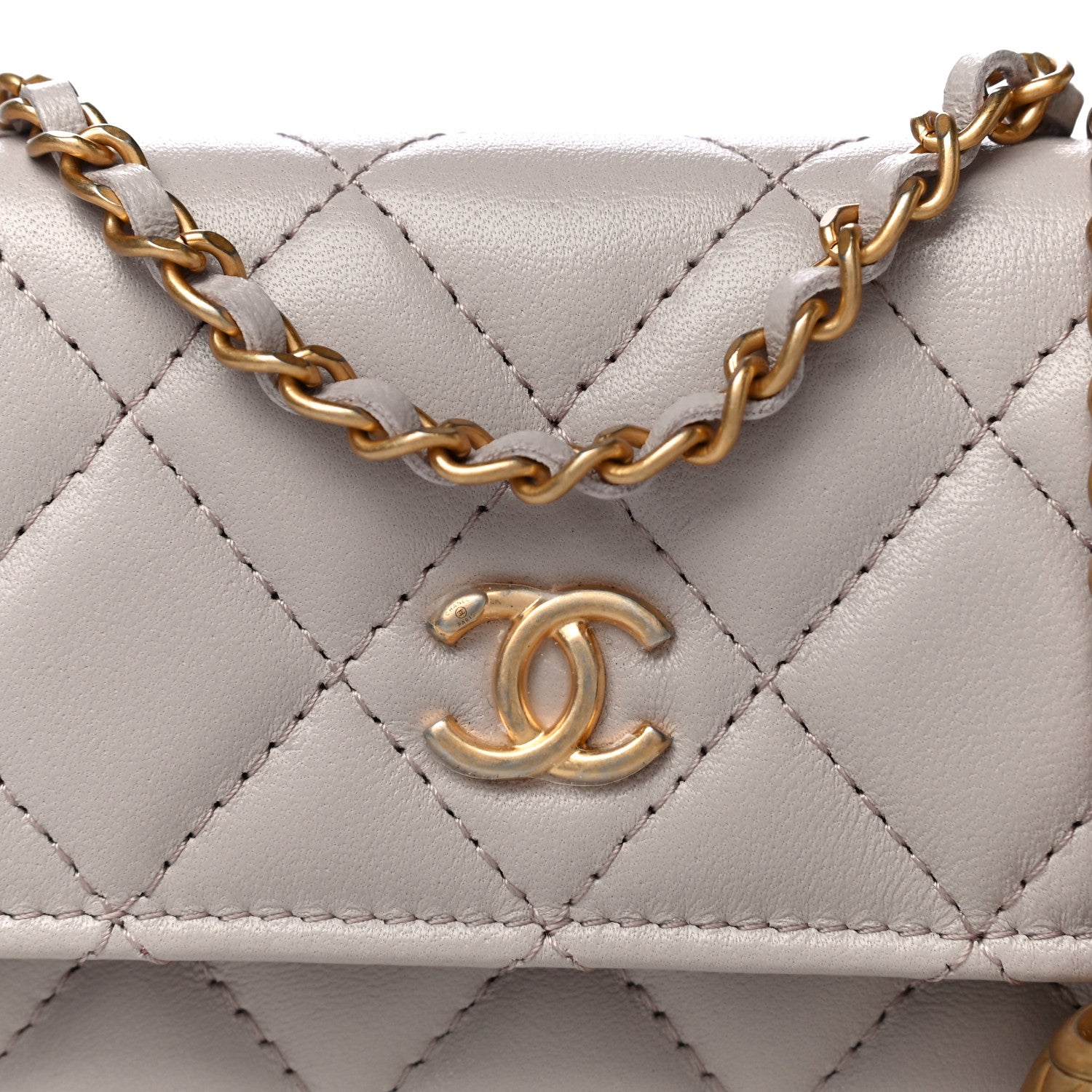 Chanel Lambskin Quilted Pearl Crush Clutch With Chain Light Purple 8 of 12