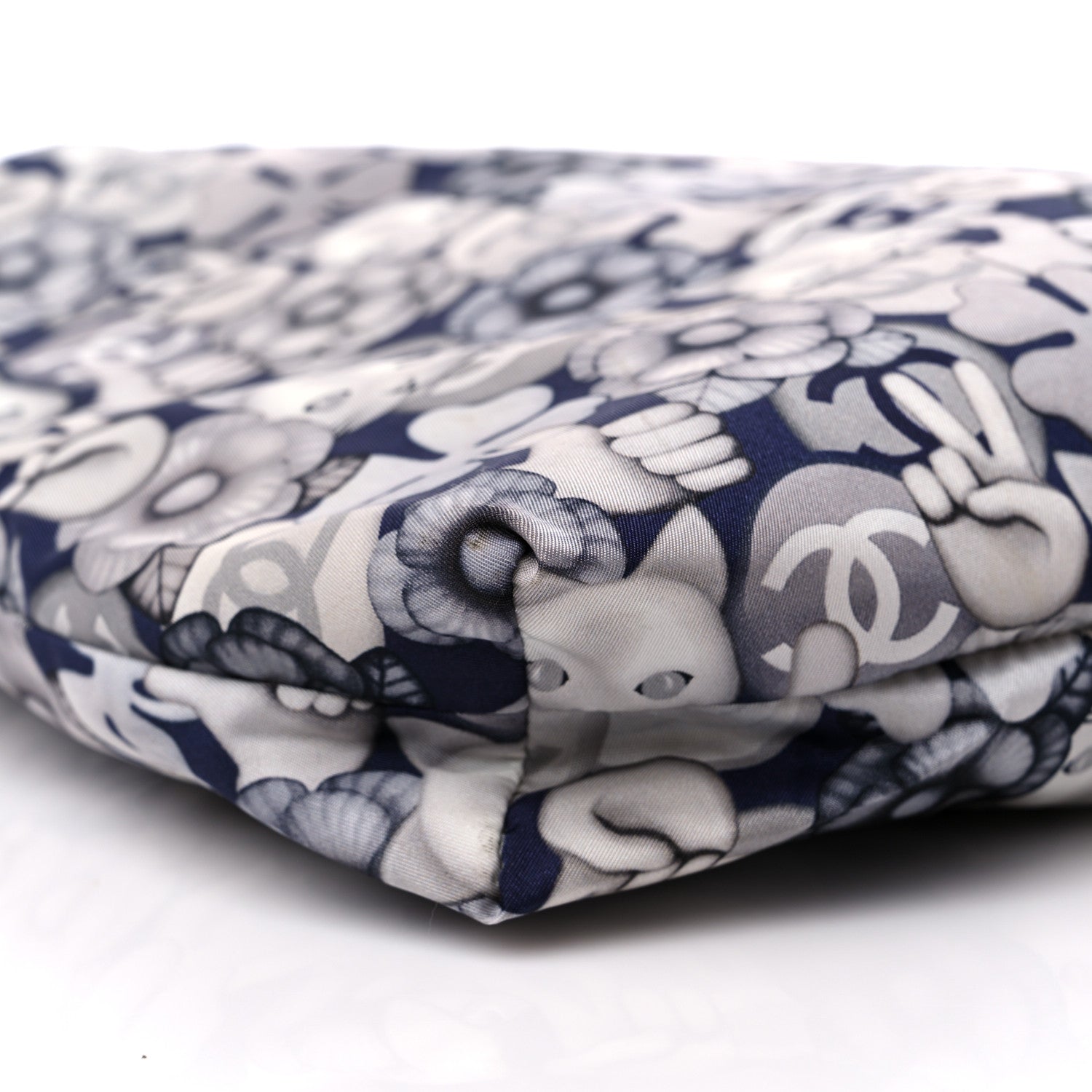 Chanel Nylon Cat Emoticon Tote Navy Silver 10 of 12
