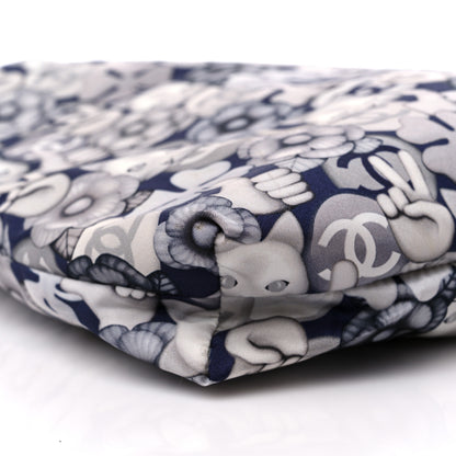 Chanel Nylon Cat Emoticon Tote Navy Silver 10 of 12