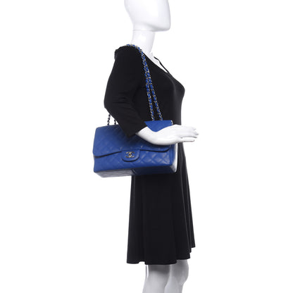 Chanel Caviar Quilted Jumbo Single Flap Blue 4 of 11