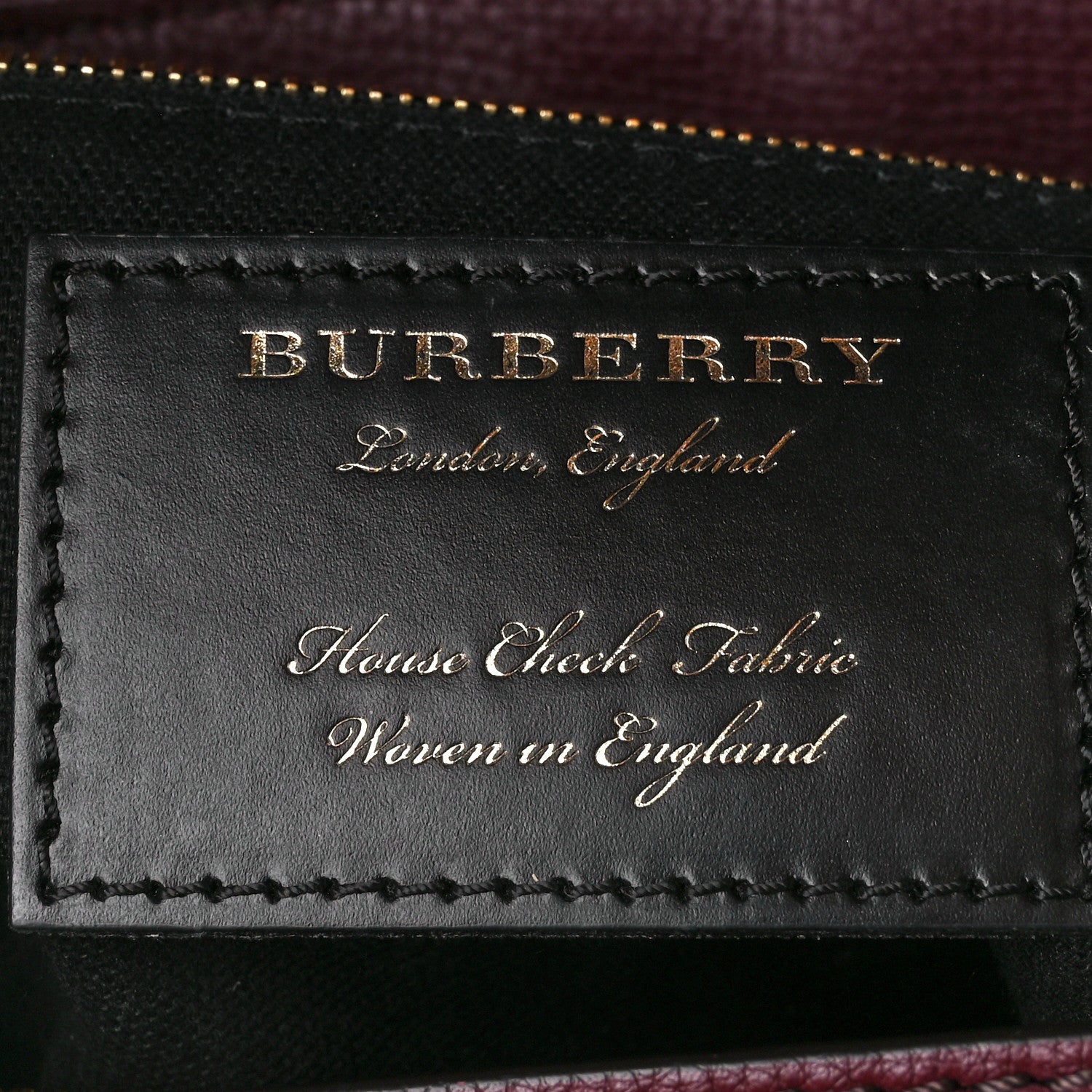 Burberry Derby Calfskin House Check Medium Camberley Burgundy 6 of 13