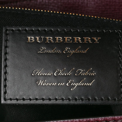 Burberry Derby Calfskin House Check Medium Camberley Burgundy 6 of 13