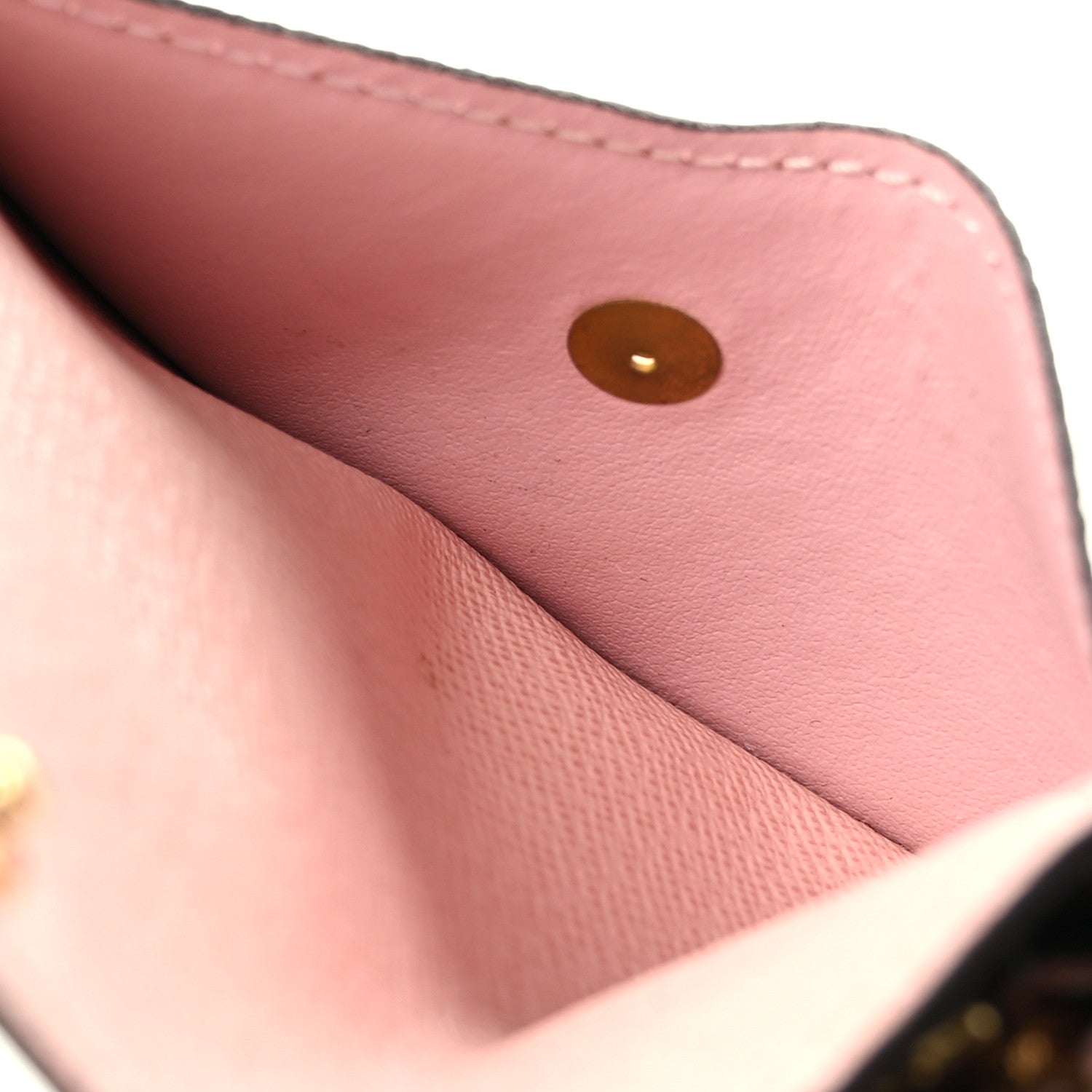 Louis Vuitton Damier Ebene Recto Verso Card Holder Rose Ballerine 5 of 8