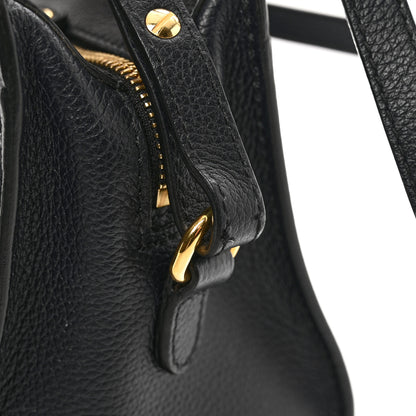 Alexander McQueen Pebbled Calfskin Mini Skull Padlock Zip Around Tote Navy 8 of 10