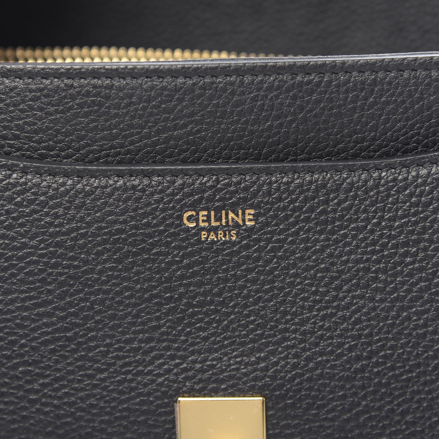 Celine Grained Calfskin Small 16 Top Handle Bag Black 7 of 12