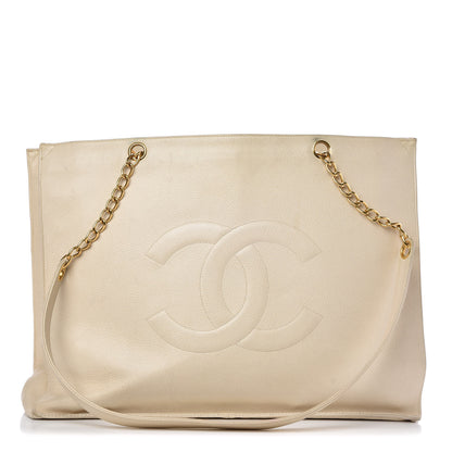 Chanel Caviar CC Shopper Tote Beige Clair 1 of 29