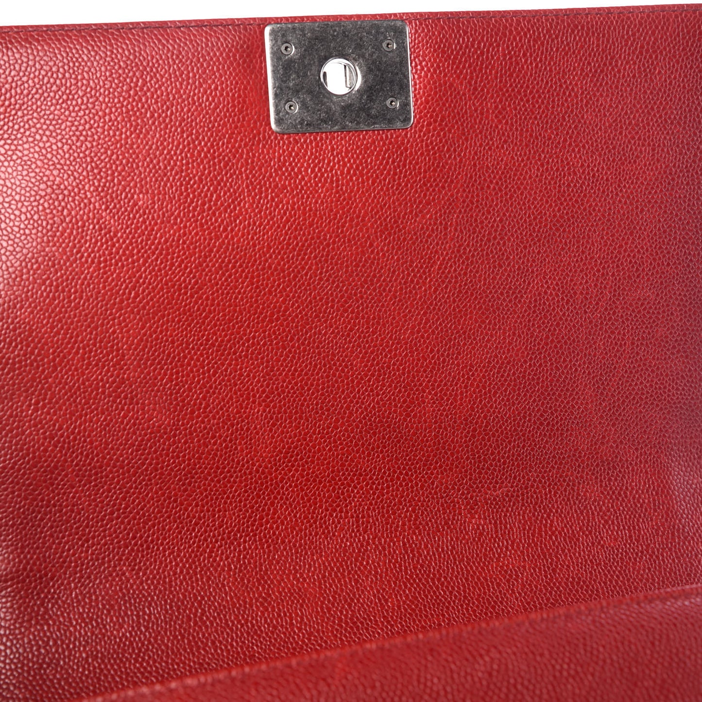Caviar Quilted New Medium Boy Flap Red