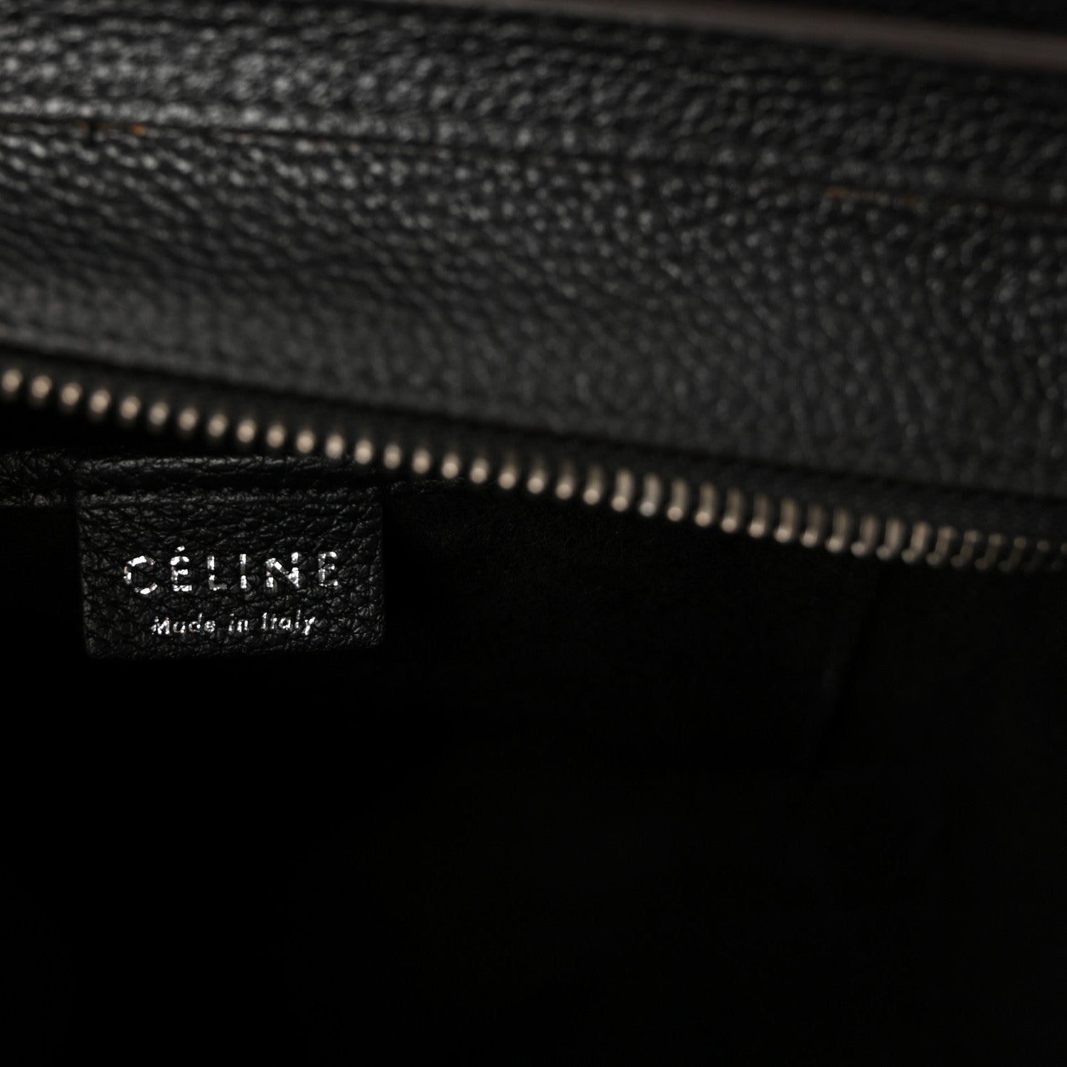 Celine Drummed Calfskin Nano Luggage Black 7 of 10