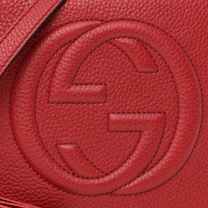 Gucci Pebbled Calfskin Small Soho Disco Bag Tabasco Red 9 of 11