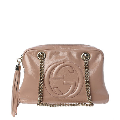 Gucci Soft Patent Small Soho Bowler Dark Cipria 1 of 9