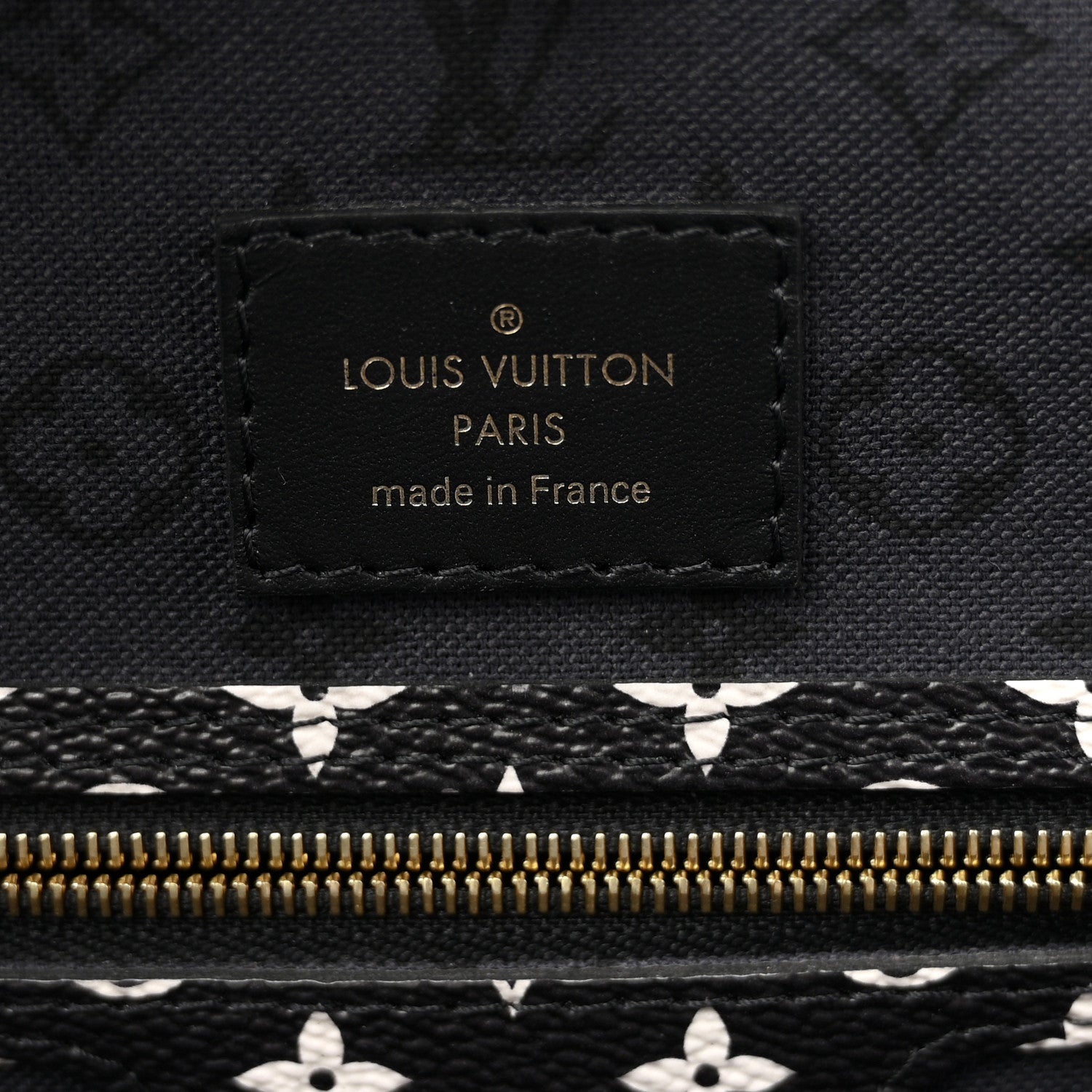 Louis Vuitton Monogram Giant Crafty Neverfull MM Creme Rouge Black 7 of 10