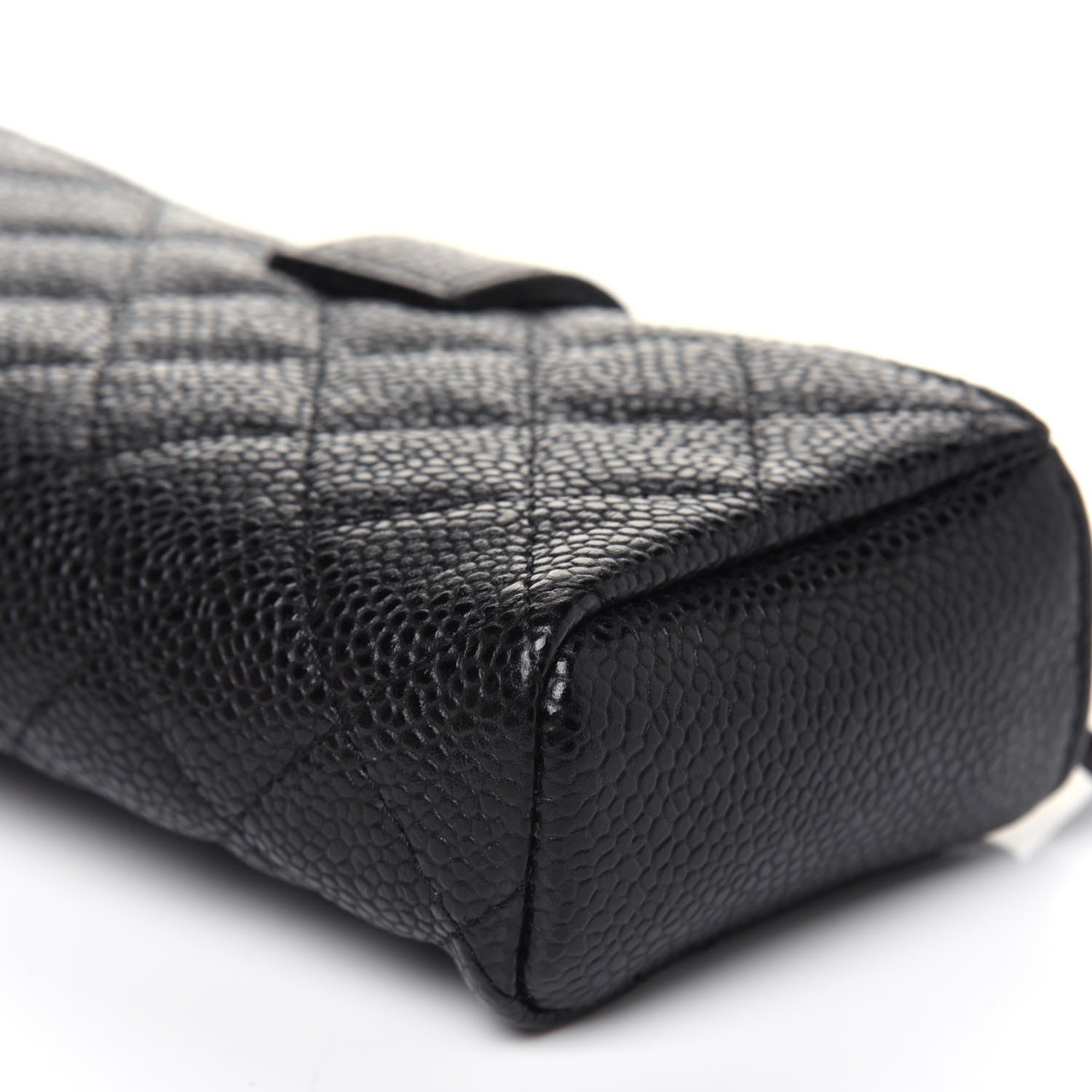 Chanel Caviar Quilted Mini Phone Holder Clutch Black 12 of 13