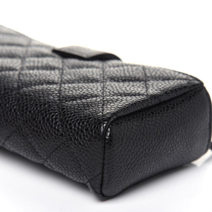 Chanel Caviar Quilted Mini Phone Holder Clutch Black 12 of 13