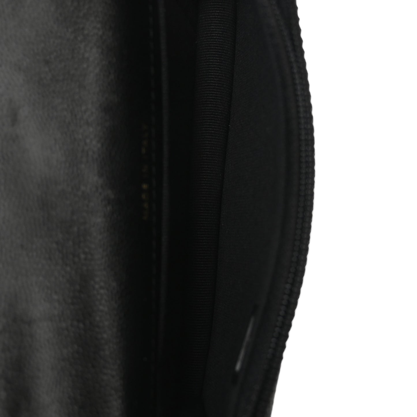 Caviar Quilted Pocket Twins Clutch With Chain Black