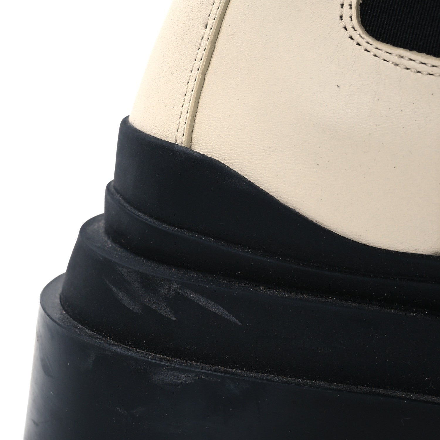 Bottega Veneta Calfskin The Tire Chelsea Boots 35 Sea Salt Black 11 of 15