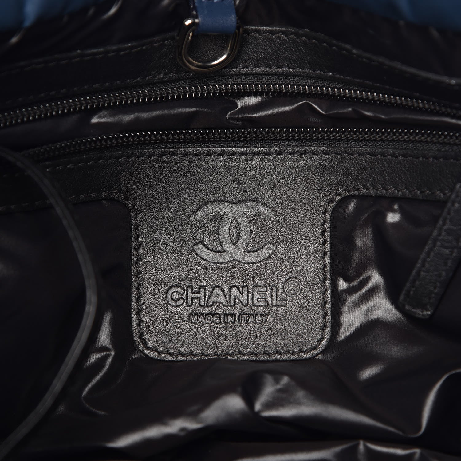 Chanel Nylon Quilted Small Coco Cocoon Reversible Tote Blue 9 of 13