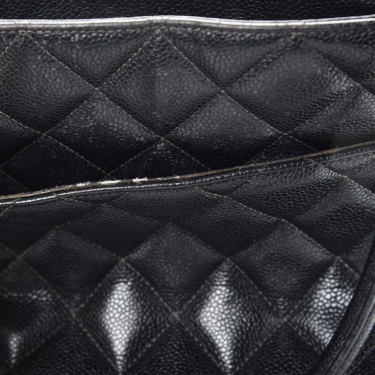 Caviar Quilted Medallion Tote Black