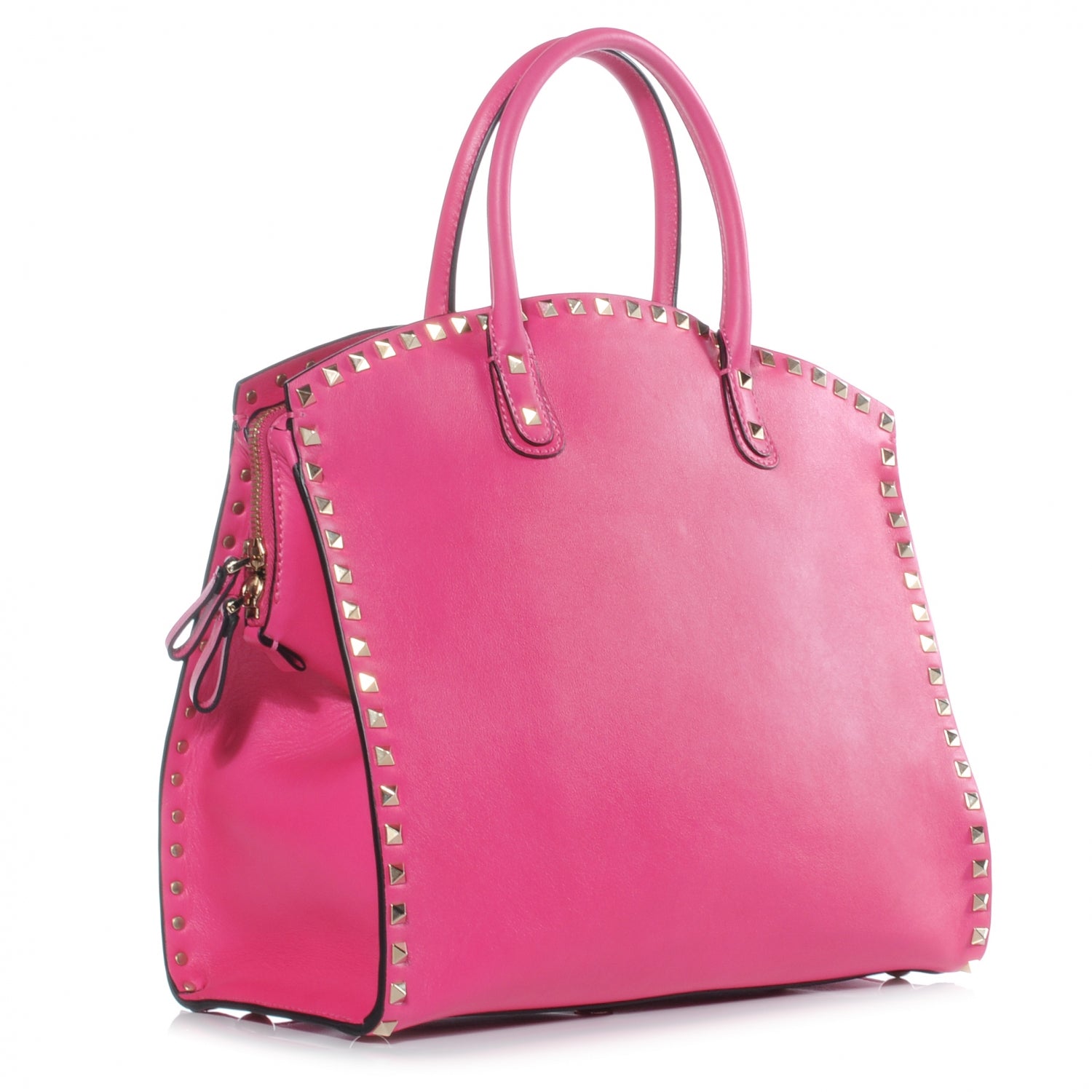 Valentino Garavani Vitello Rockstud Dome Shopper Pink 3 of 7