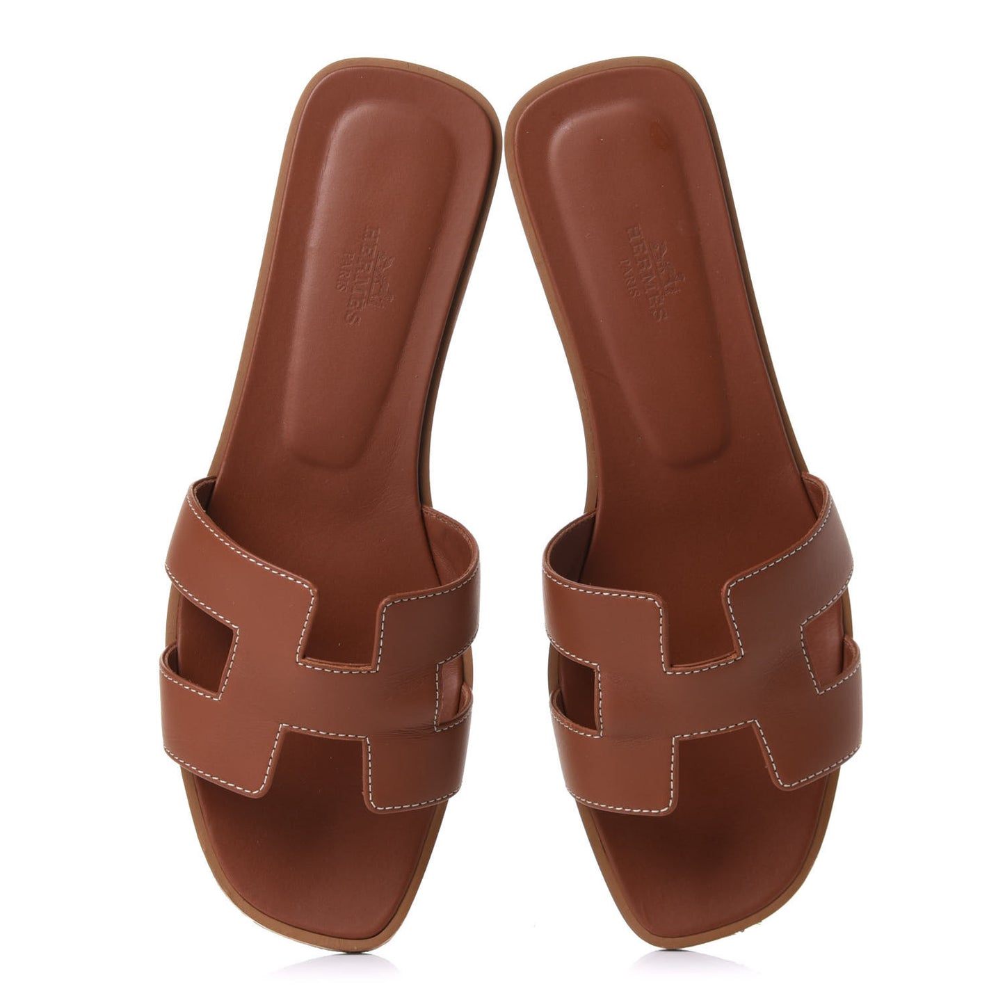 Box Calfskin Oran Sandals 40 Gold