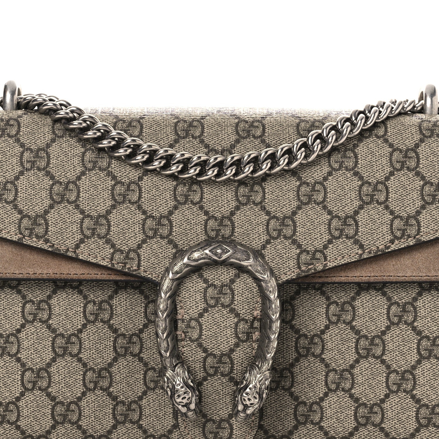 Gucci GG Supreme Monogram Small Dionysus Shoulder Bag Taupe 8 of 14
